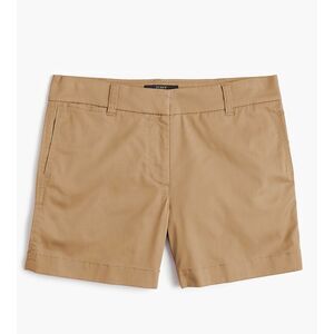 J.Crew Women's Stretch Chino Shorts Sz 4 Khaki / Honey Brown